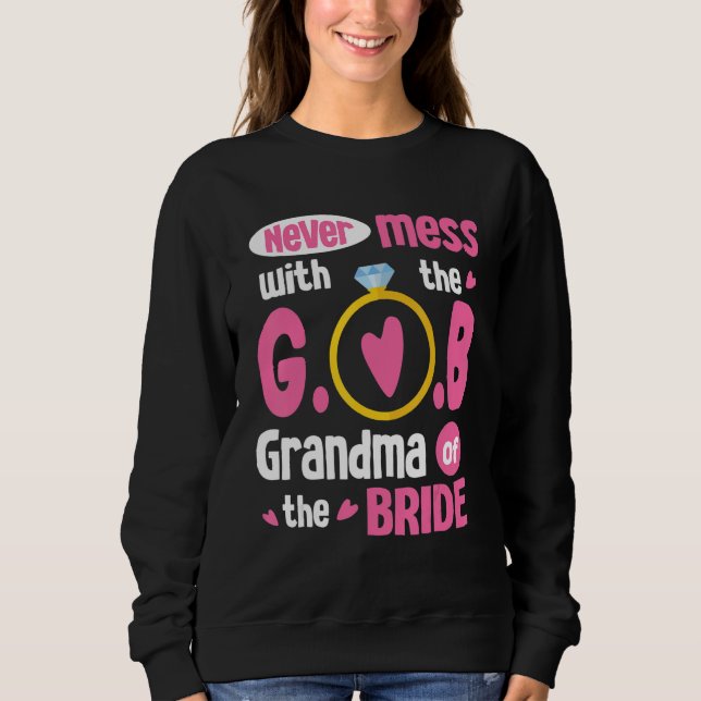 Rör aldrig brudgummens mormor t shirt (Framsida)