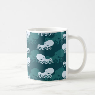 Ror av bläckfiskmönster kaffemugg
