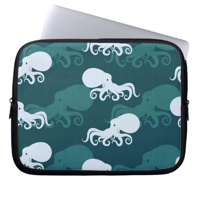 Ror av bläckfiskmönster laptop sleeve (Framsidan)