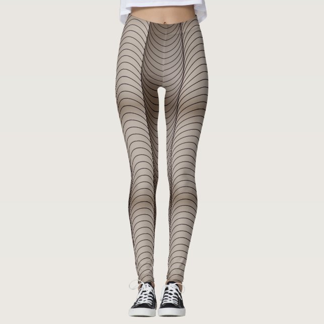 rör av geometrisk optisk illusion leggings (Framsida)