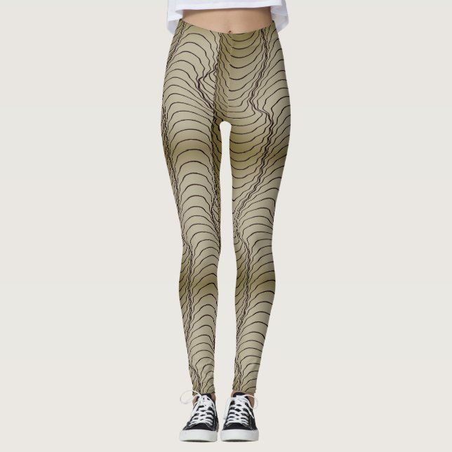 rör av geometrisk optisk illusion leggings (Framsida)
