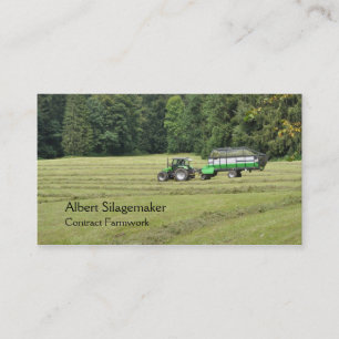 Ror av silage som samlas visitkort
