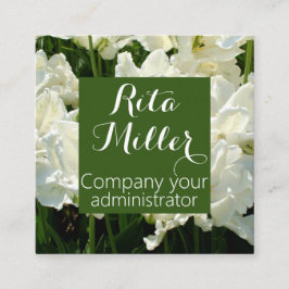 Rör de vita fyrkantigt visitkort