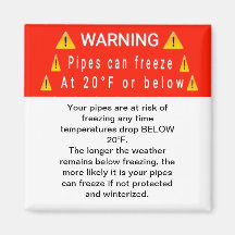 Rör Freeze vid Temp Warnet