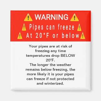 Rör Freeze vid Temp Warnet Magnet