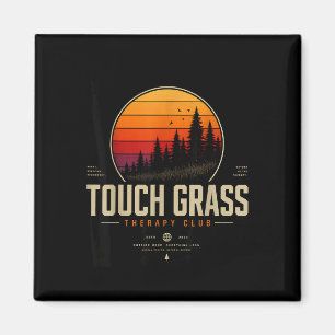 Rör gräs terapi klubb retro natur streetwear magnet
