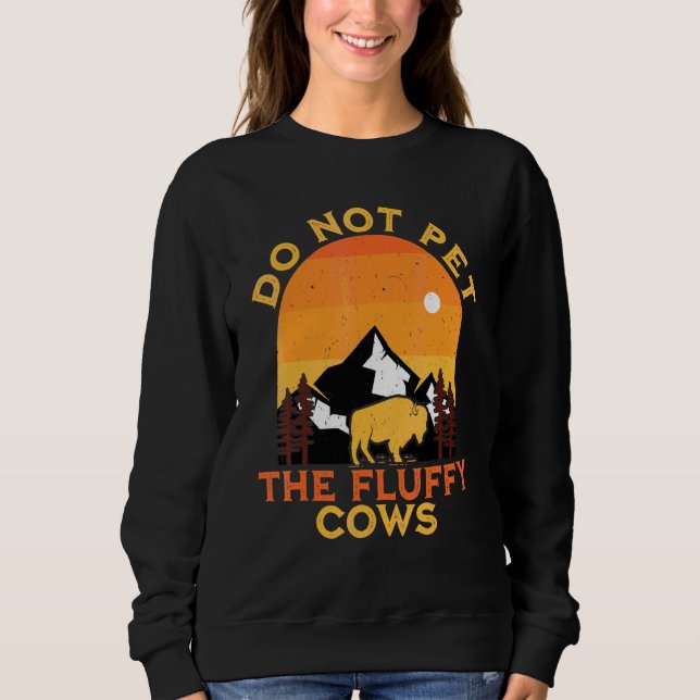 Rör Inte De Fluffiga Korna Bison Yellowstone Buffe T Shirt (Framsida)