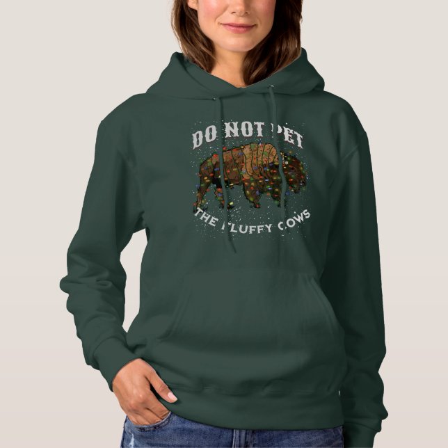 Rör Inte De Fluffiga Korna Jul Yellowstone T Shirt (Framsida)