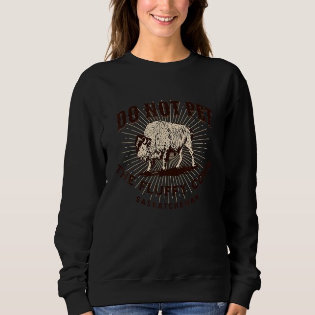 Rör Inte De Fluffiga Korna Saskatchewan Kanada Bis T Shirt (Framsida)