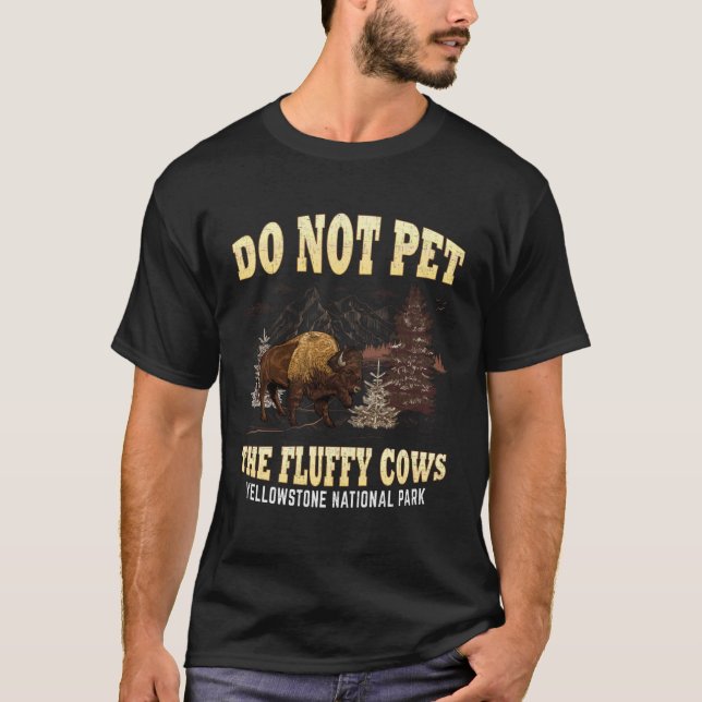 Rör inte de luddiga korna Bisonoxar T Shirt (Framsida)