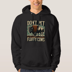 Rör inte de luddiga korna Yellowstone Bison Hoodie