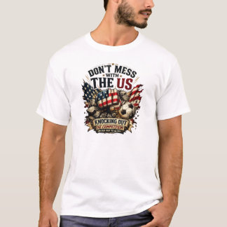 Rör inte den amerikanska fotbollsfansen Patriotisk T Shirt