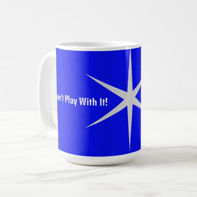 Rör inte den delen. Svart/Vit Kollektion Kaffemugg (Framsida vänster)