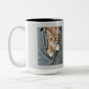 Rör Inte, Fantastisk Kattpappa, Två-Tonad Mugg