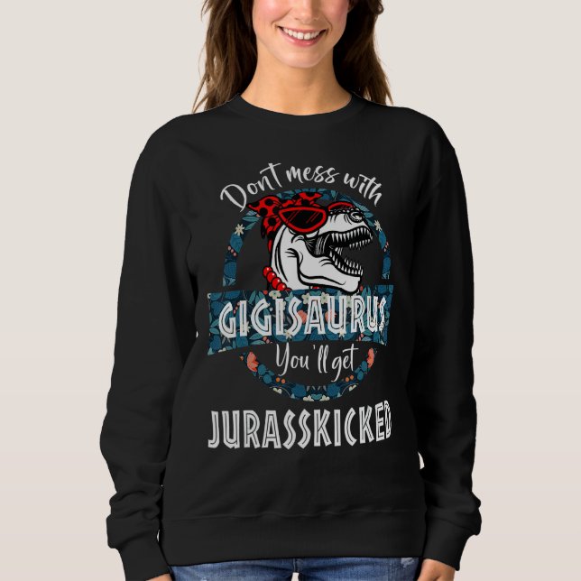 Rör Inte Gigisaurus Så Blir Du Jurasskickad T Shirt (Framsida)