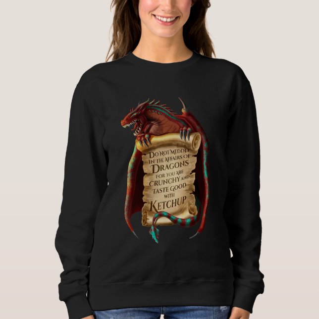 Rör Inte Grumpy Och Sarkastiska Drakars Affärer T Shirt (Framsida)
