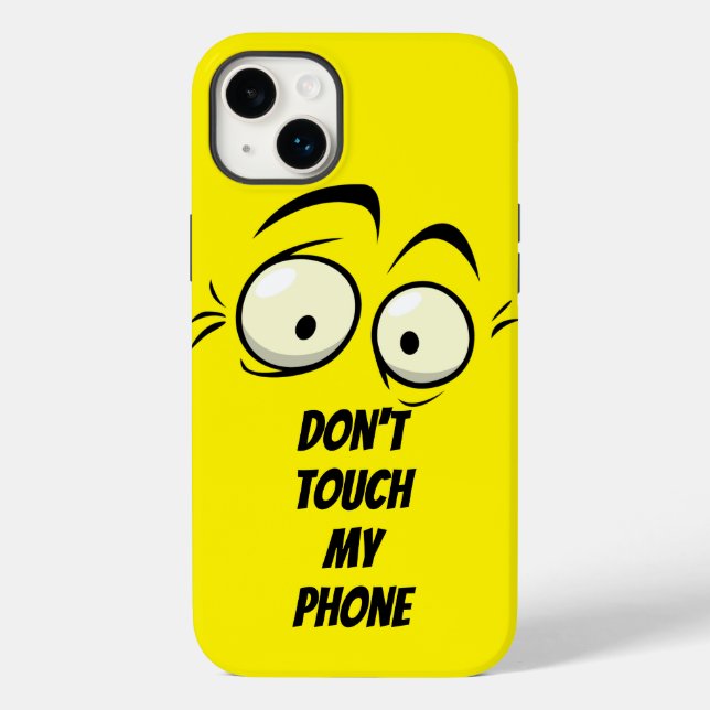 Rör inte iPad-väska och skal för Mobil Gult (Baksida)