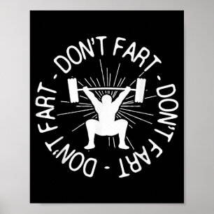 Rör Inte Långt Roligt Fitness Gym Present Poster
