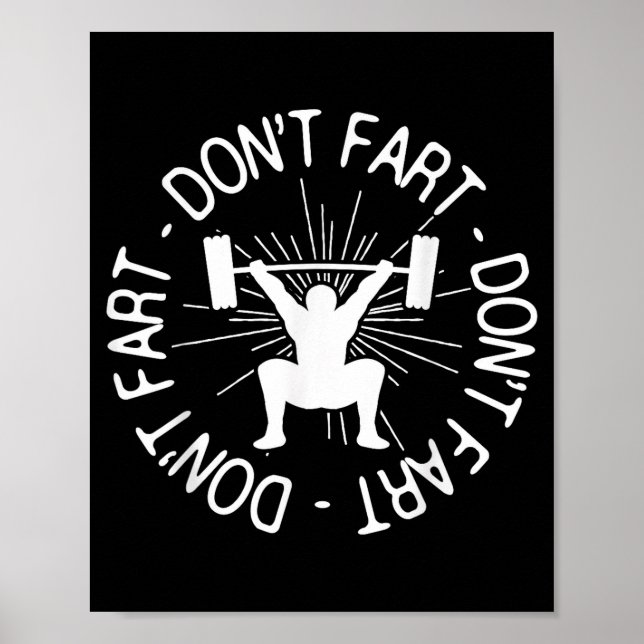 Rör Inte Långt Roligt Fitness Gym Present  Poster (Framsidan)