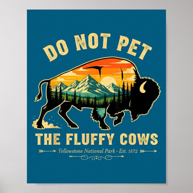Rör Inte Ludna Kor Yellowstone Poster (Framsidan)