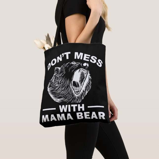 Rör Inte Mamma Björn Mors Dag Mamma Cool Tygkasse (Närbild)