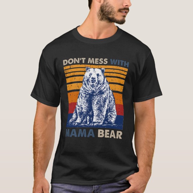 Rör Inte Mamma Björn Mors Dag T Shirt (Framsida)