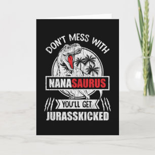 Rör Inte Mamma Saurus Dinosauriefamiljen Kort