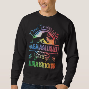 Rör inte Memasaurus så får du Jurasskickad Lång Ärmad Tröja