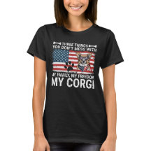Rör Inte Min Familjs Frihets Corgi