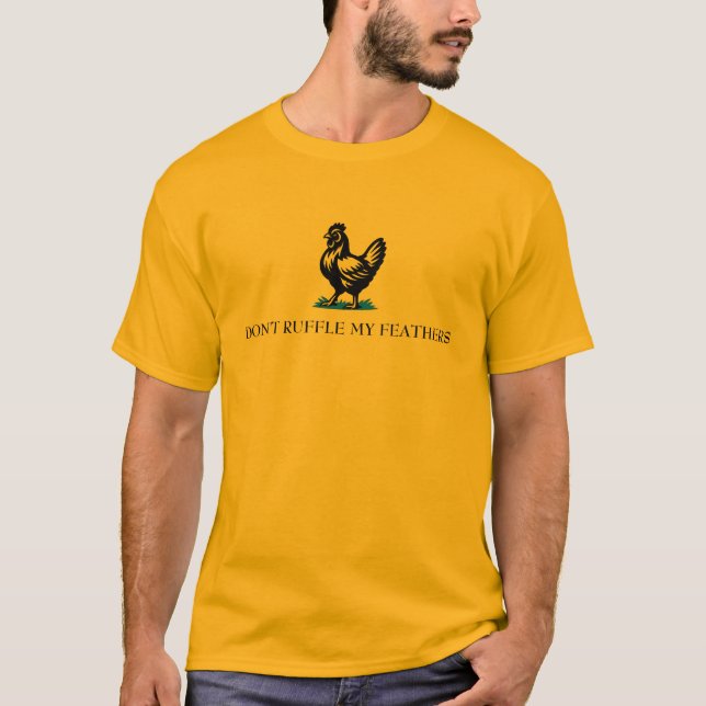 Rör Inte Mina Fjädrar Gadsden Flagga Parodi T Shirt (Framsida)