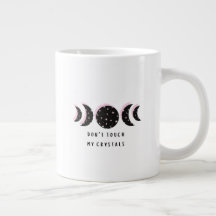 Rör inte mina kristaller Large Mugg