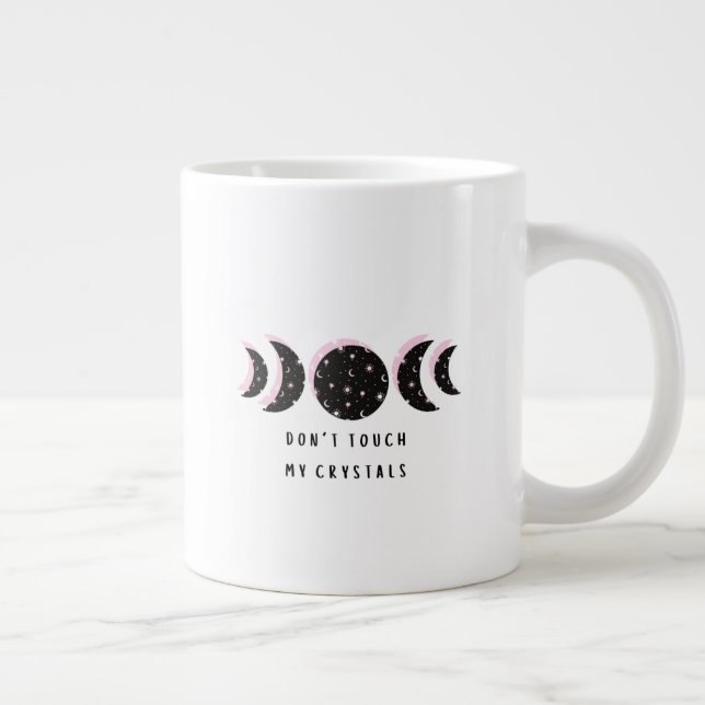 Rör inte mina kristaller Large Mugg Jumbo Mugg (Höger)