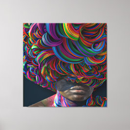 Rör inte mitt hair Black Melanin Afro Queen Krona Canvastryck