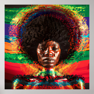 Rör inte mitt hair Black Melanin Afro Queen Krona Poster