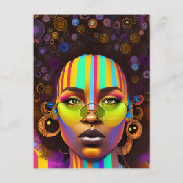 Rör inte mitt hair Black Melanin Afro Queen Krona Vykort
