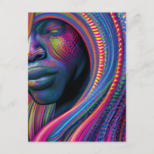 Rör inte mitt hair Black Melanin Afro Queen Krona Vykort