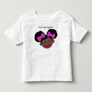 Rör inte mitt hår Afro Puffs Girl Cute T Shirt