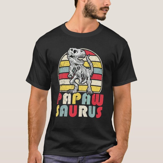 Rör inte Papawsaurus så får du Jurasskicke T Shirt (Framsida)