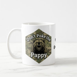 Rör inte Pappa Rolig Robust Grizzlybjörn Kaffemugg