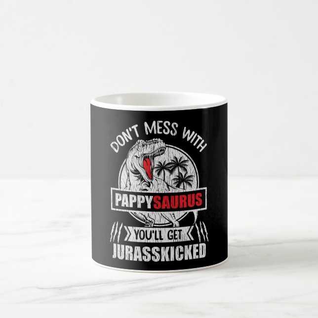 Rör Inte Pappa Saurus Dinosaurie Familjefar Kaffemugg (Center)