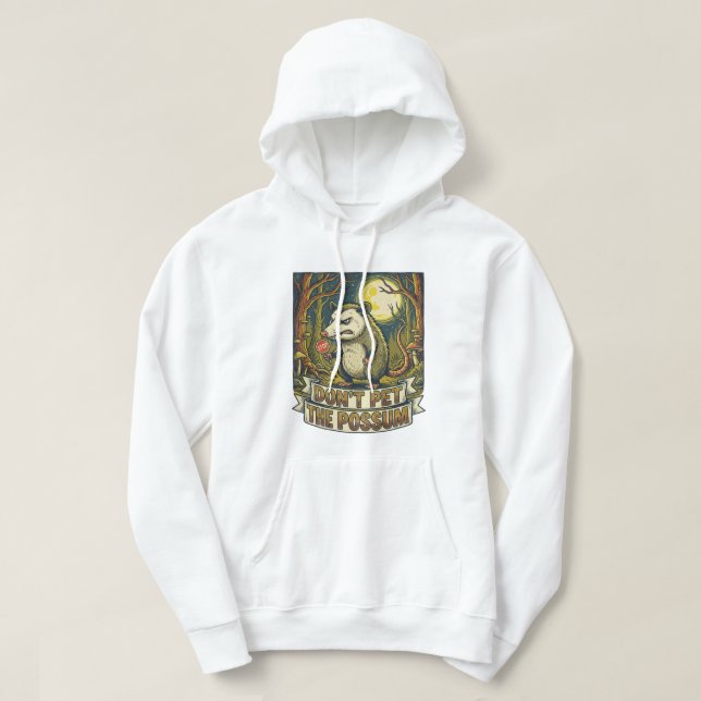 Rör inte pungråttan – Roligt djurvarning Hoodie (Design framsida)