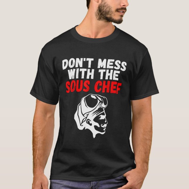 Rör Inte Souschefen  Matlagning T Shirt (Framsida)