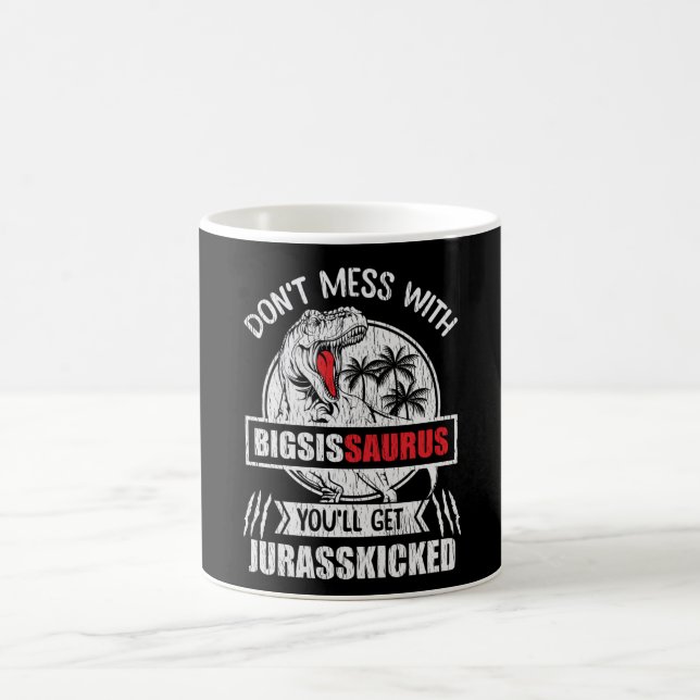 Rör inte stor syster Saurus dinosauriefamiljen Kaffemugg (Center)