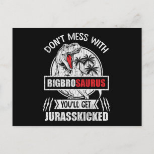 Rör inte storebror Saurus dinosauriefamiljen Vykort