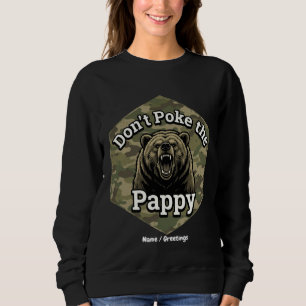 Rör inte vid Pappa Rolig Ruggig Grizzlybjörn T Shirt
