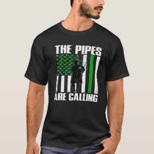 Rör kallar St patricks day Bagpip T Shirt