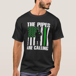 Rör kallar St patricks day Bagpip T Shirt