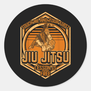 Rör mig Ft BJJ Humor Brasiliansk Jiu Jitsu MMA 4 Runt Klistermärke