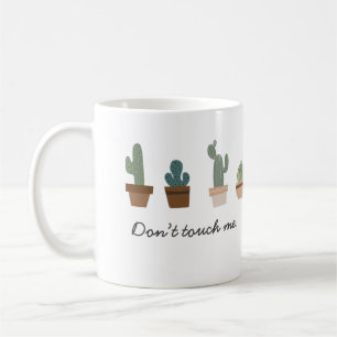 Rör mig inte i Pun Cactus i en Pot Kaffemugg