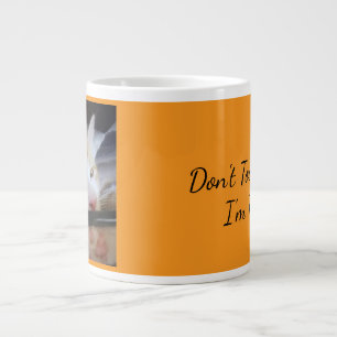 "Rör mig inte, jag är vild" Grumpy Cat Jumbo Mugg